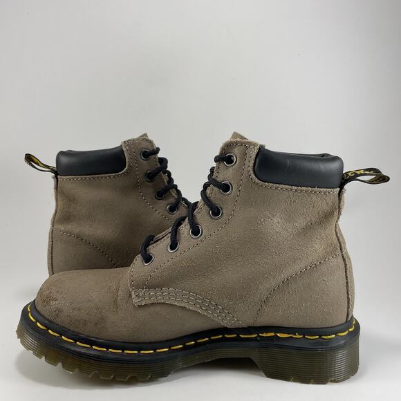 Dr Martens Docs 939 Combat Style Boots Womens Size 5 Tan Brown Leather 6-Eye - Picture 11 of 11